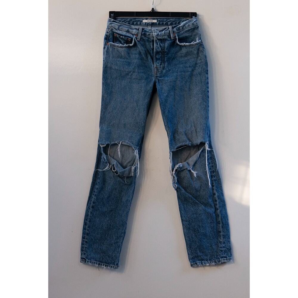 GRLFRND Helena High Rise Straight in What is Life Size 25 Button Fly 100% Cotton